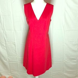 Elie Tahari deep coral asymmetrical dress